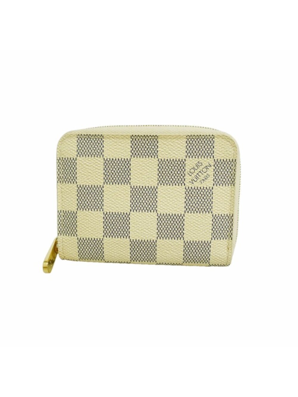 Louis Vuitton Coin Purse Damier Azur Zippy White
